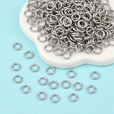 Tarnish Resistant 304 Stainless Steel Open Jump Rings STAS-J013-5x0.9mm-01-1