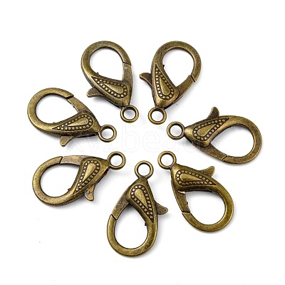 Tibetan Style Alloy Lobster Claw Clasps PALLOY-O027-AB01-1