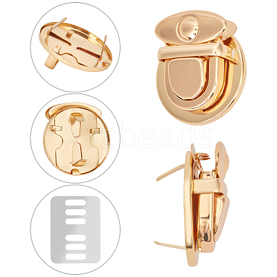 12Pcs 3 Colors Iron Bag Tuck Lock Clasp IFIN-ME0001-27-1