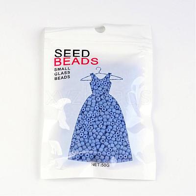 8/0 Opaque Colours Round Glass Seed Beads X-SEED-A010-3mm-43B-1