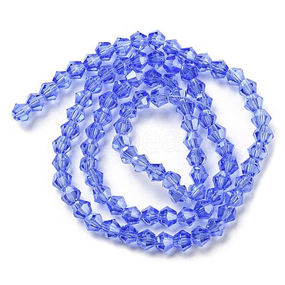 Transparent Electroplate Glass Beads Strands EGLA-A039-T4mm-A07-1