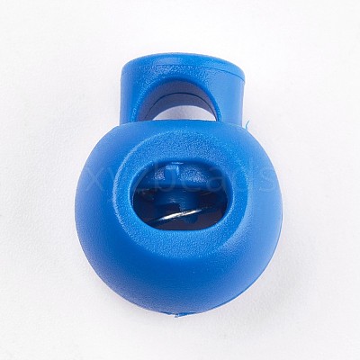 Plastic Iron Spring Cord Locks X-FIND-WH0017-06-1