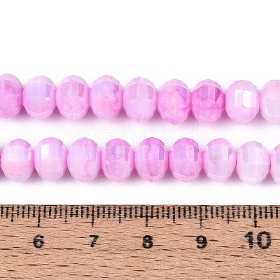Anti-Tarnish Electroplate Glass Beads Strands GLAA-T025-8mm-19A-1