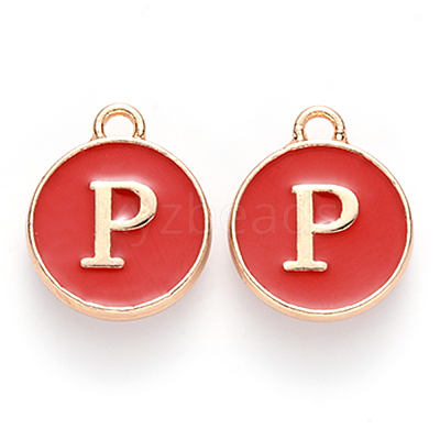 Golden Plated Enamel Alloy Charms ENAM-SZ0001-26C-P-1