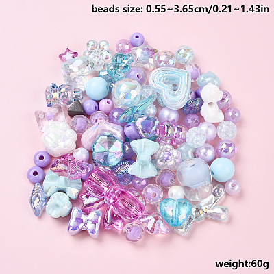 60G 2 Colors Acrylic Beads MACR-YW0003-36A-1