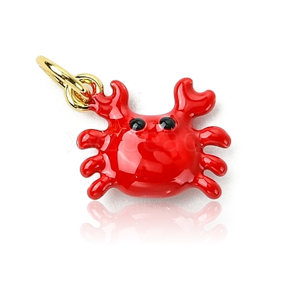 Brass Enamel Pendants X-KK-C143-54A-G-1