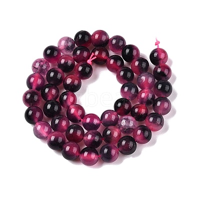 Dyed Natural White Jade Beads Strands G-T138-8mm-210-15-1