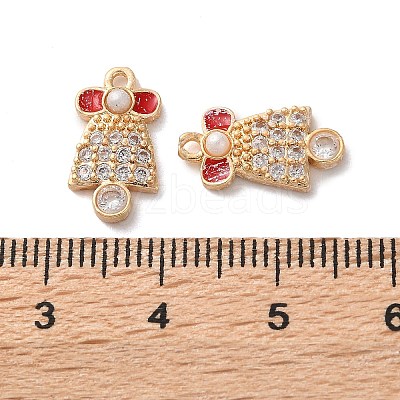 Brass Micro Pave Cubic Zirconia Pendants X1-KK-D420-01G-04-1