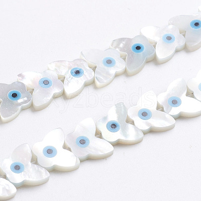 Natural White Shell Mother of Pearl Shell Beads SSHEL-L017-009-1
