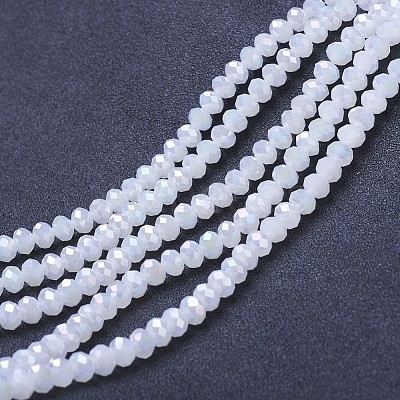 Electroplate Glass Beads Strands EGLA-A034-J10mm-B07-1