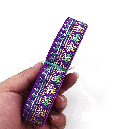 6.5M Ethnic Style Flat Embroidery Polyester Ribbons PW-WG60825-14-1