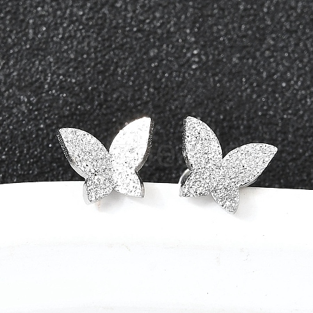 304 Stainless Steel Stud Earrings EJEW-H161-01P-D-1