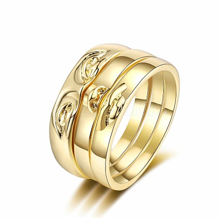 3Pcs Brass Rings PW-WGC3339-04-1