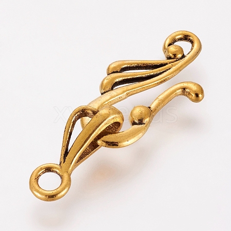 Tibetan Style Hook and Eye Clasps GLF1157Y-1