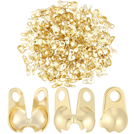 150Pcs Brass Bead Tips KK-BBC0027-85A-1