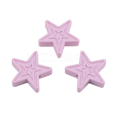 Star Food Grade Silicone Beads PW-WG63177-12-1