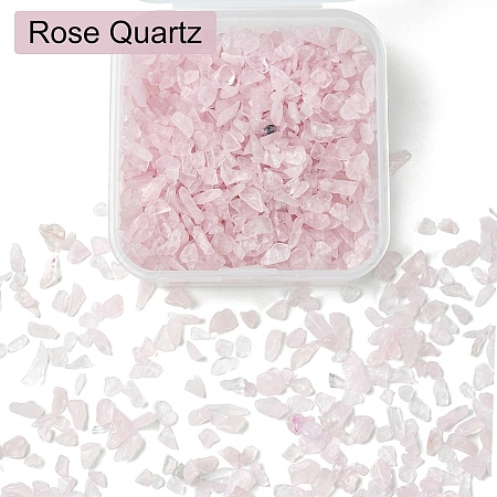 50G Natural Rose Quartz Chip Beads G-YW0001-62-1