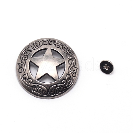 1-Hole Alloy Decorative Rivets PALLOY-WH0092-15P-1