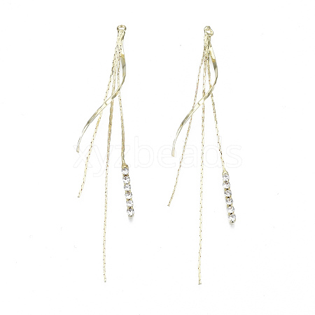 Brass Chain Tassel Big Pendants KK-R129-11G-1