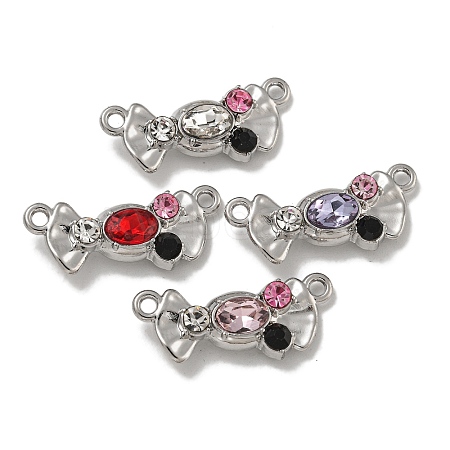 Rack Plating Alloy Rhinestone Pendants PALLOY-F312-15P-1