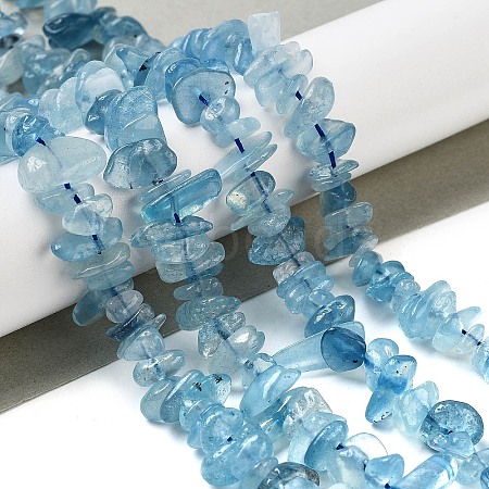 Natural Aquamarine Chip Beads Strands X-G-E271-96-1