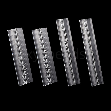 AHADEMAKER 4Pcs 2 Style Transparent Acrylic Hinges FIND-GA0002-40-1