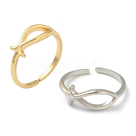 Brass Cuff Rings RJEW-L100-002-1