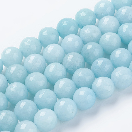Wholesale Natural Amazonite Beads Strands Faceted Dyed Round