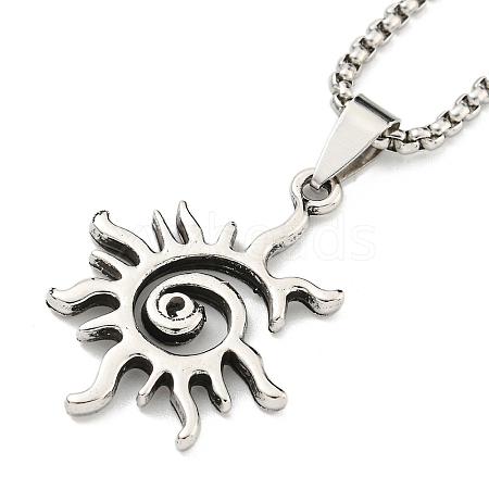 Alloy Pendant Necklace NJEW-B103-01AS-02-1