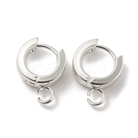 201 Stainless Steel Huggie Hoop Earrings Findings STAS-A167-01R-S-1