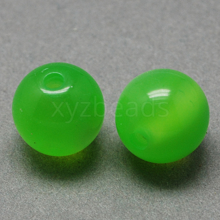 Round Imitation Cat Eye Resin Beads RESI-R157-6mm-05-1