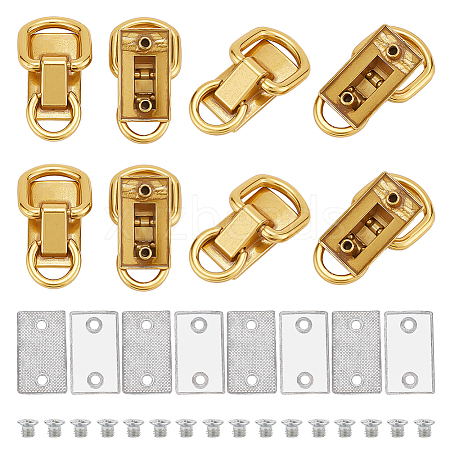 WADORN 8 Sets Alloy Double D-ring Suspension Clasps for Bag Strap FIND-WR0008-89-1