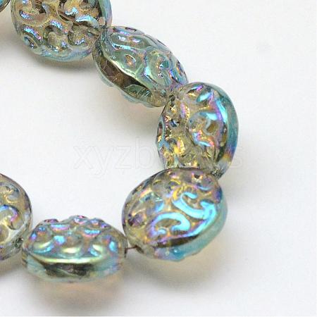 Electroplate Glass Beads Strands EGLA-Q063-04-1