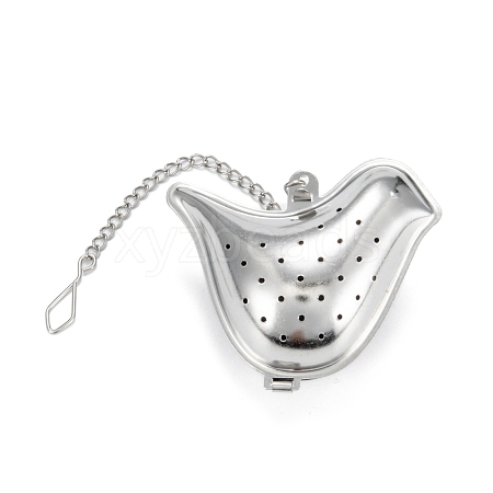 Tarnish Resistant Chick Shape Tea Infuser AJEW-P091-02P-1