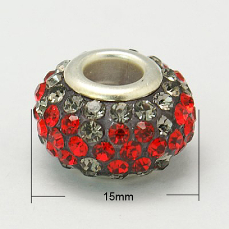 Resin Rhinestone European Beads GPDL-C004-07S-1