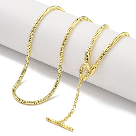 Brass Snake Chain Necklaces for Women NJEW-G084-01G-1