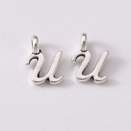 Tibetan Style Alloy Charms TIBEP-R361-01U-AS-RS-1