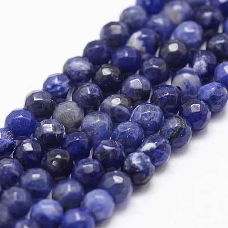Natural Sodalite Beads Strands X-G-D840-19-4mm-1
