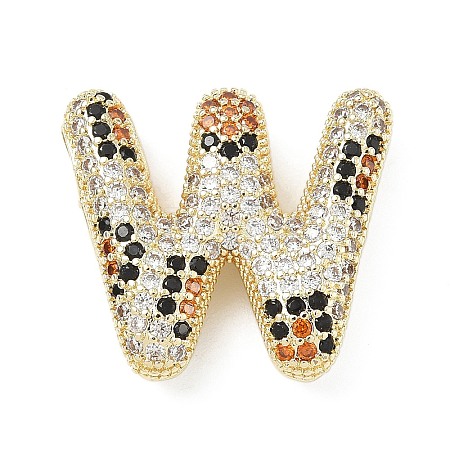 Brass Micro Pave Cubic Zirconia Pendants KK-Z108-02G-W-1