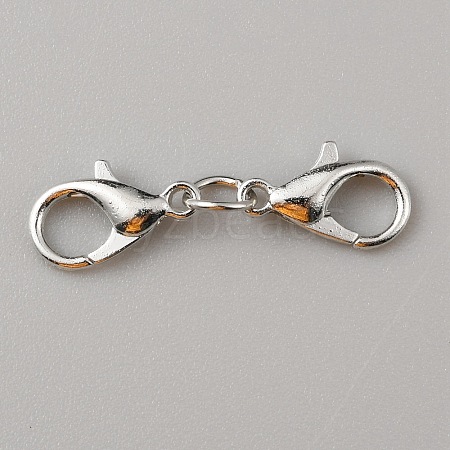 Zinc Alloy Double Lobster Claw Clasps FIND-TAC0016-15P-1