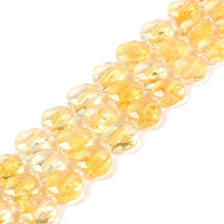 Natural Citrine Beads Strands G-N342-17-1