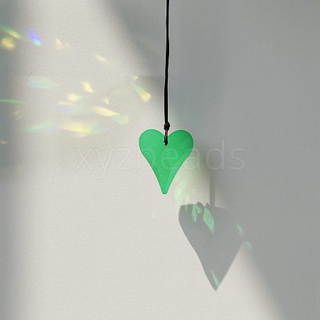 Glass Heart Suncatcher Hanging Ornaments PW-WGA6B84-09-1