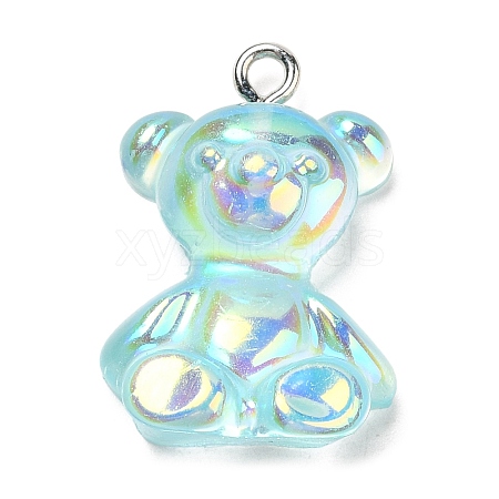 Transparent Resin Pendants RESI-M033-01A-1