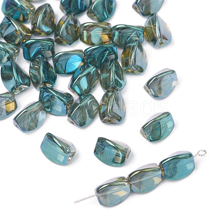 10Pcs Electroplate Transparent Glass Beads EGLA-WH0001-06D-1