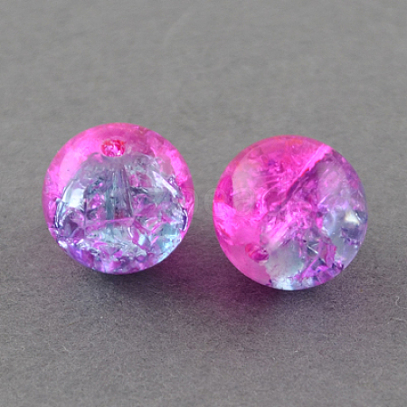Spray Painted Crackle Glass Beads Strands CCG-TA0001-4mm-09-1