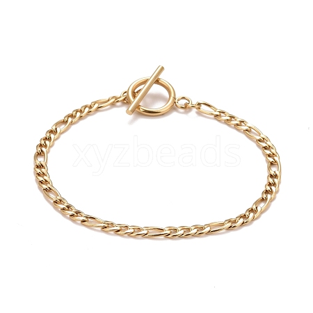 Ion Plating(IP) 304 Stainless Steel Chain Bracelets for Women or Men BJEW-A039-03G-1