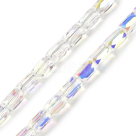 Electroplate Glass Beads Strands GLAA-Q101-02A-AB04-1