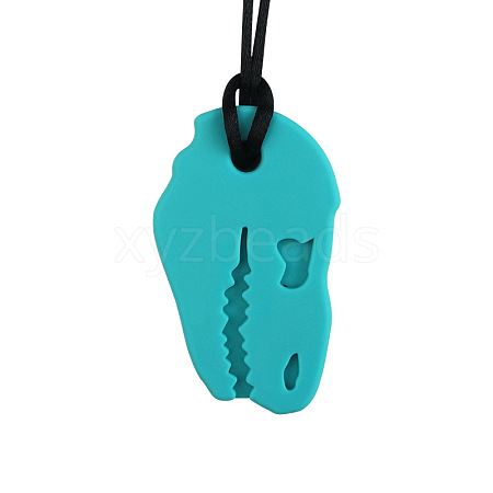 Dinosaur Food Grade Eco-Friendly Silicone Pendants PW-WGBCC5F-04-1