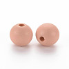 Painted Natural Wood Beads WOOD-A018-16mm-14-2