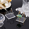 2Pcs 2 Colors Square Transparent Acrylic Mineral Crystal Display Stands ODIS-FG0001-60B-4
